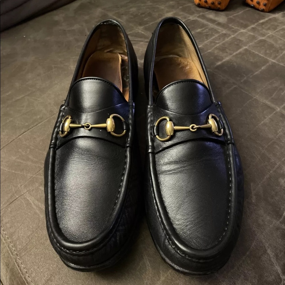 Gucci Black Bit Loafers - 10.5